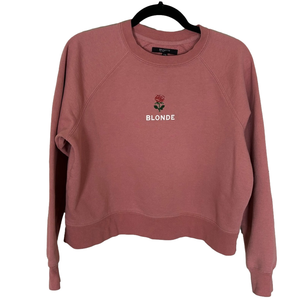 Brunette The Label Pink Rose “Blonde” Sweater